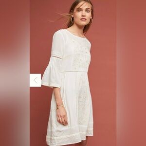 Anthropologie Akemi + Kin Bell Sleeved Embroidered Tunic Dress, Size XL